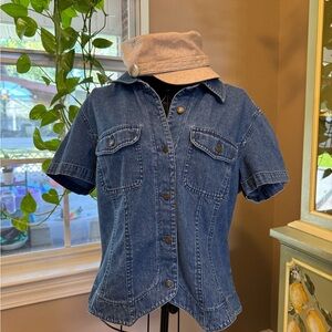 Villager Blue Denim Button Down Shirt
